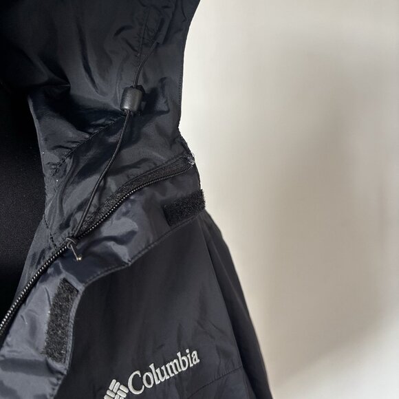 Columbia Rain Jacket Omni-Tech Mens L Black Waterproof Outdoor Hiking Gorp - Picture 3 of 16